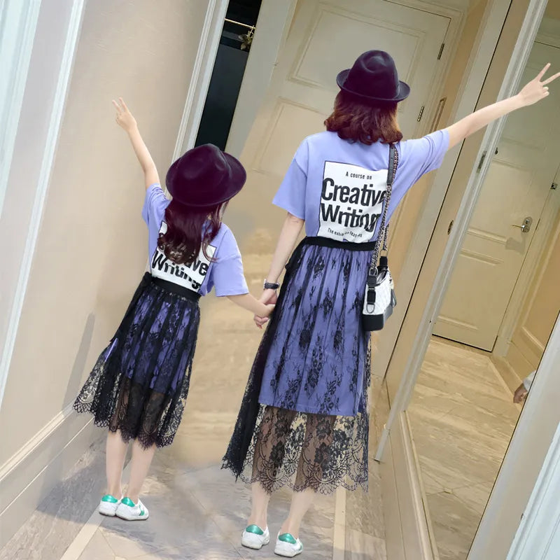 Summer Mother Daughter Dresses Casual dress Family Matching Clothes Mom And Daughter