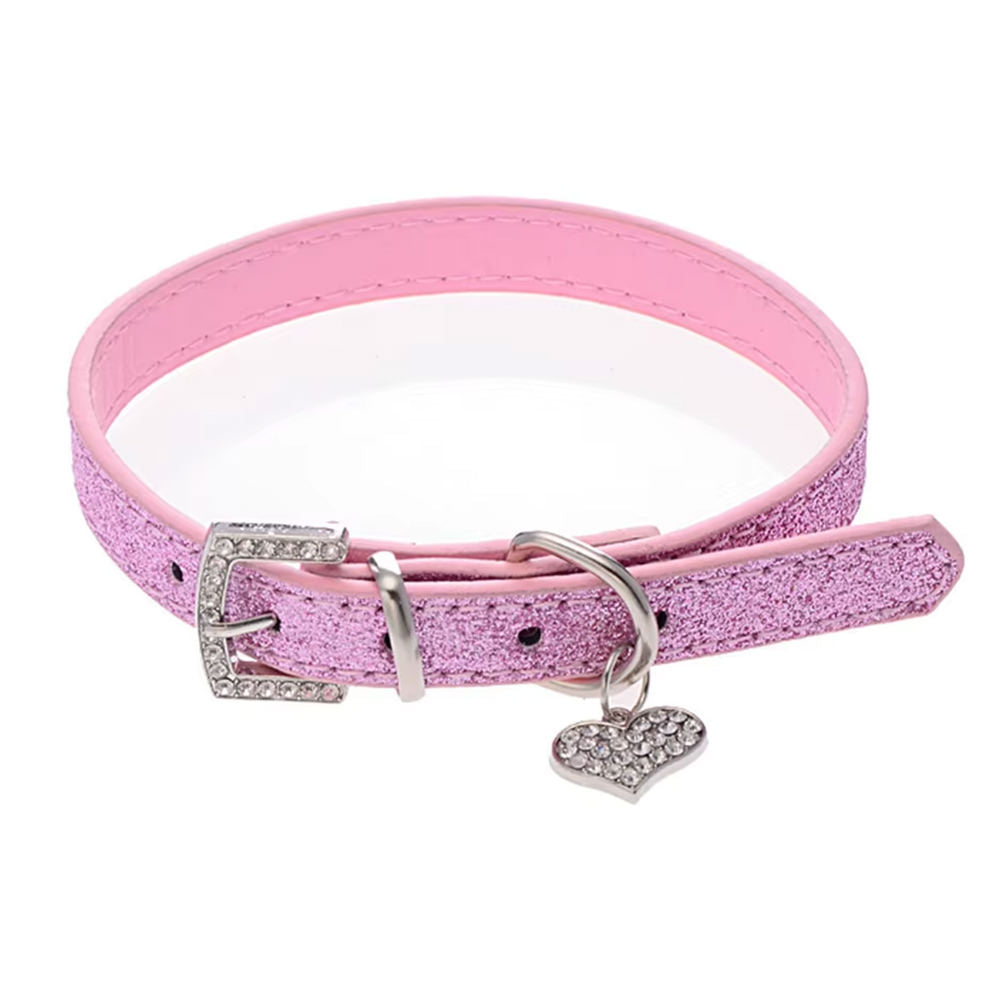 Y2K Glitter Choker with Heart Charm